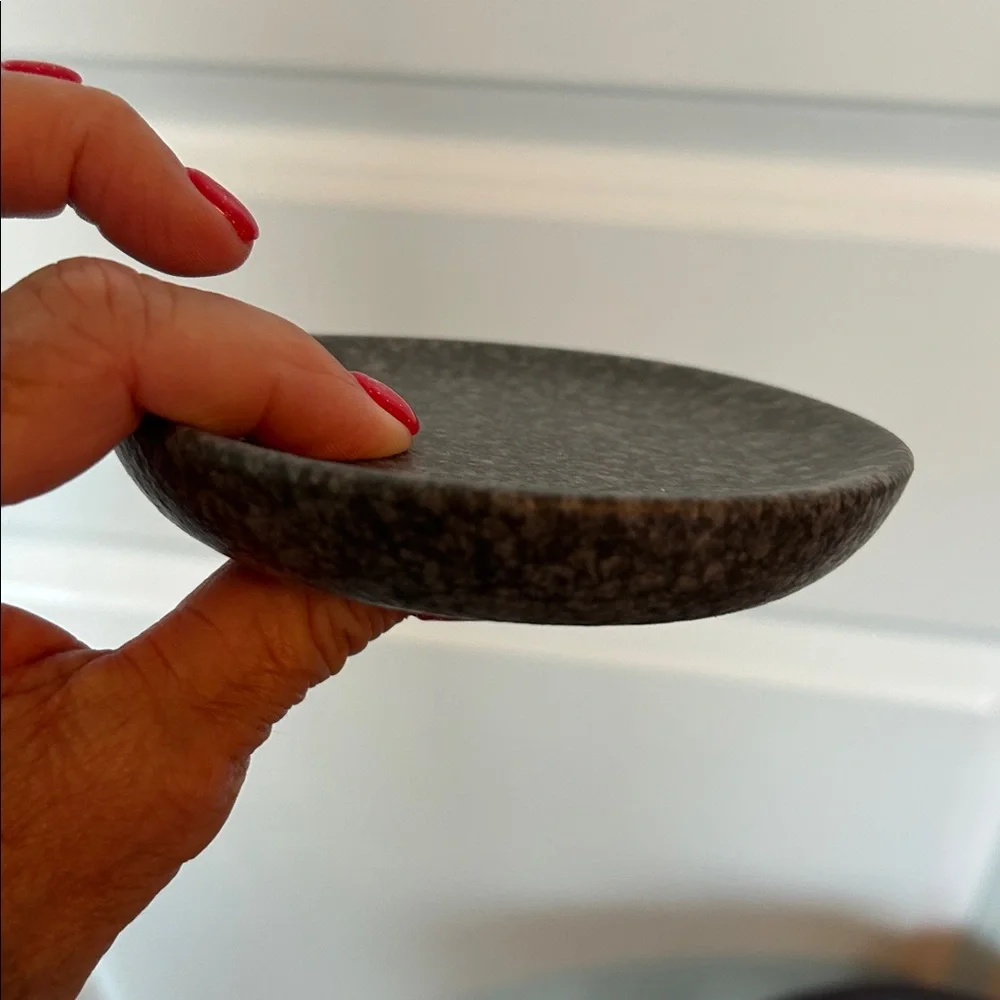 Set of Gray Stoneware Coasters